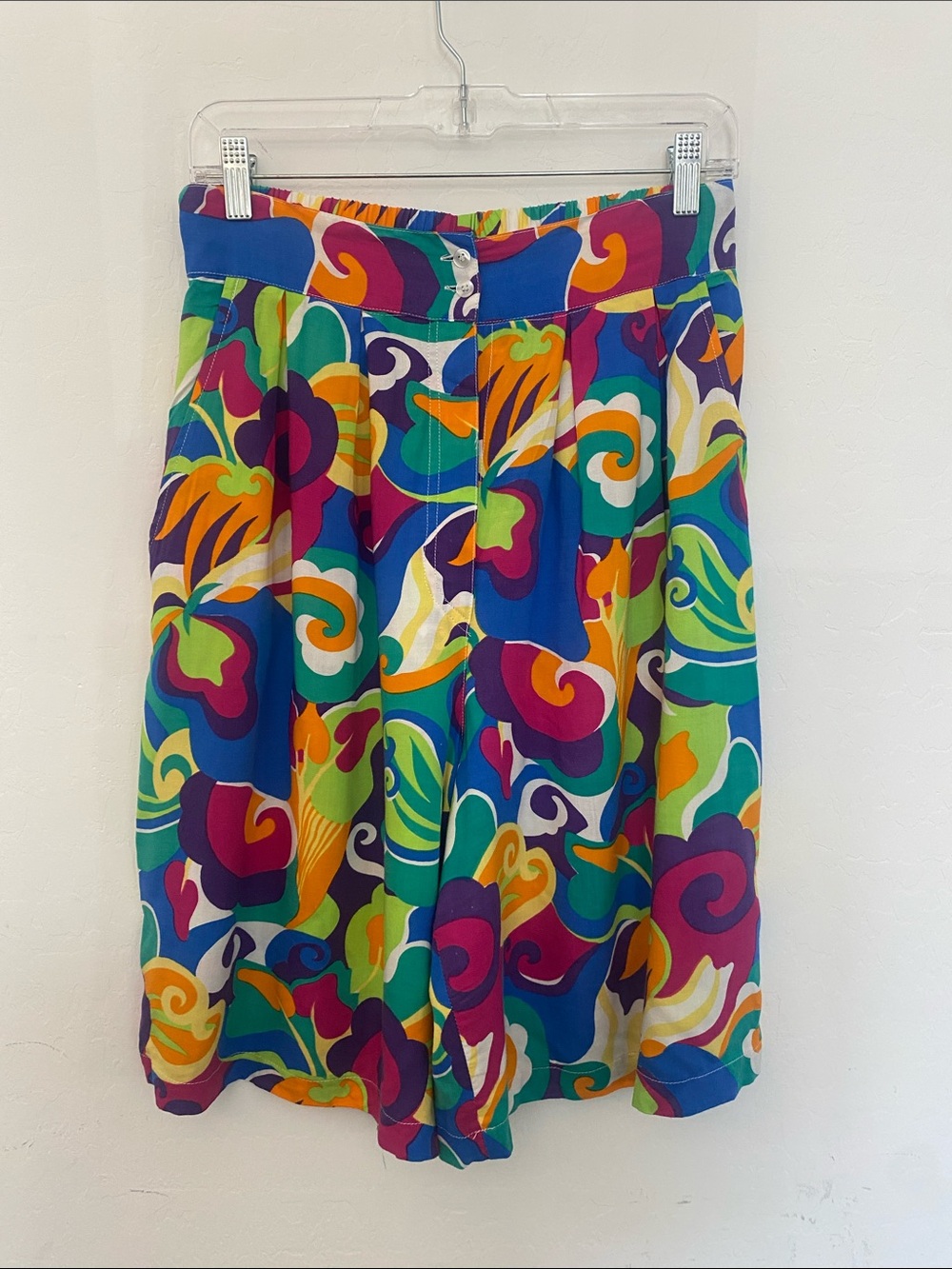 Vintage 90’s Multi-Color Abstract Print Women's Skort
